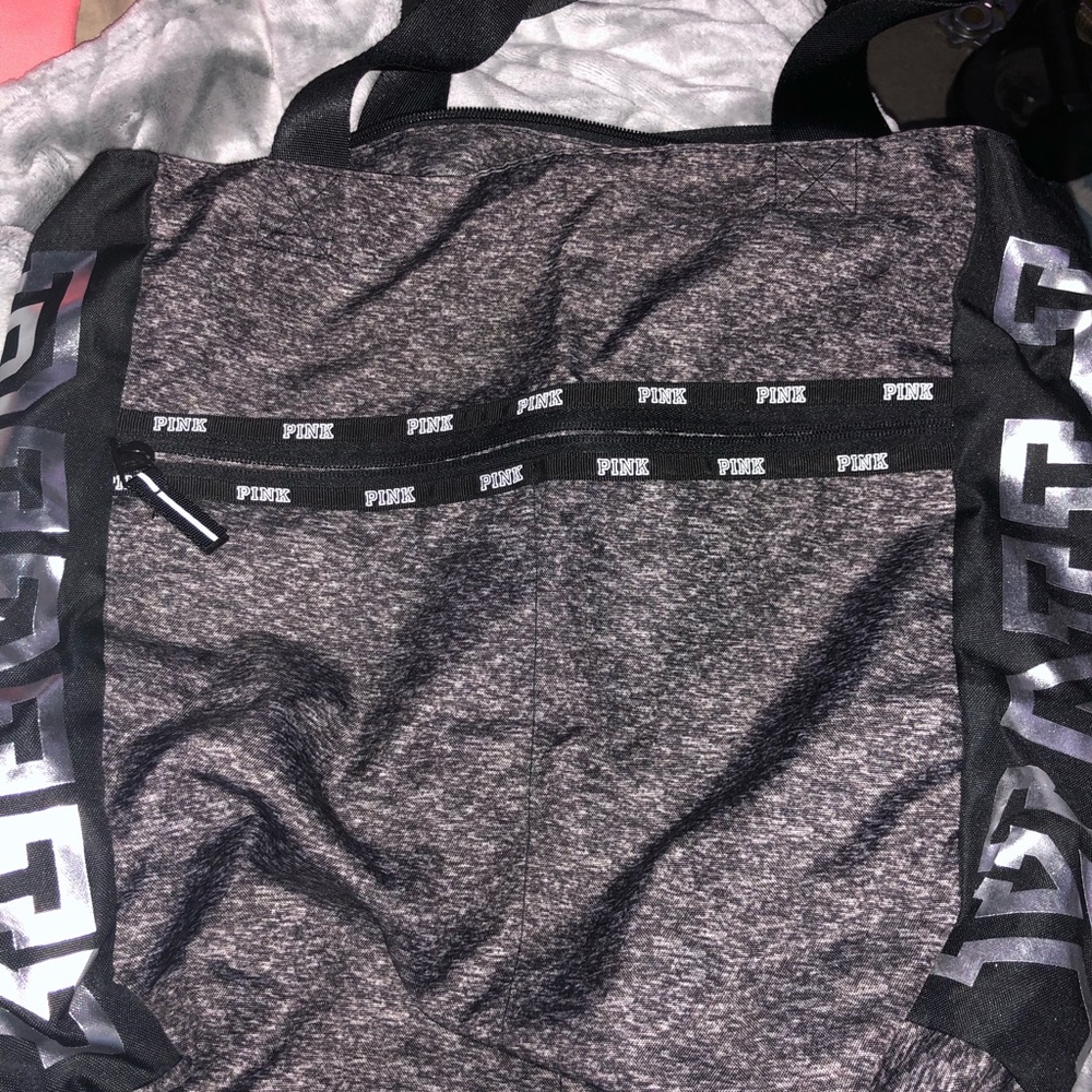 Pink grey silver holographic Tote